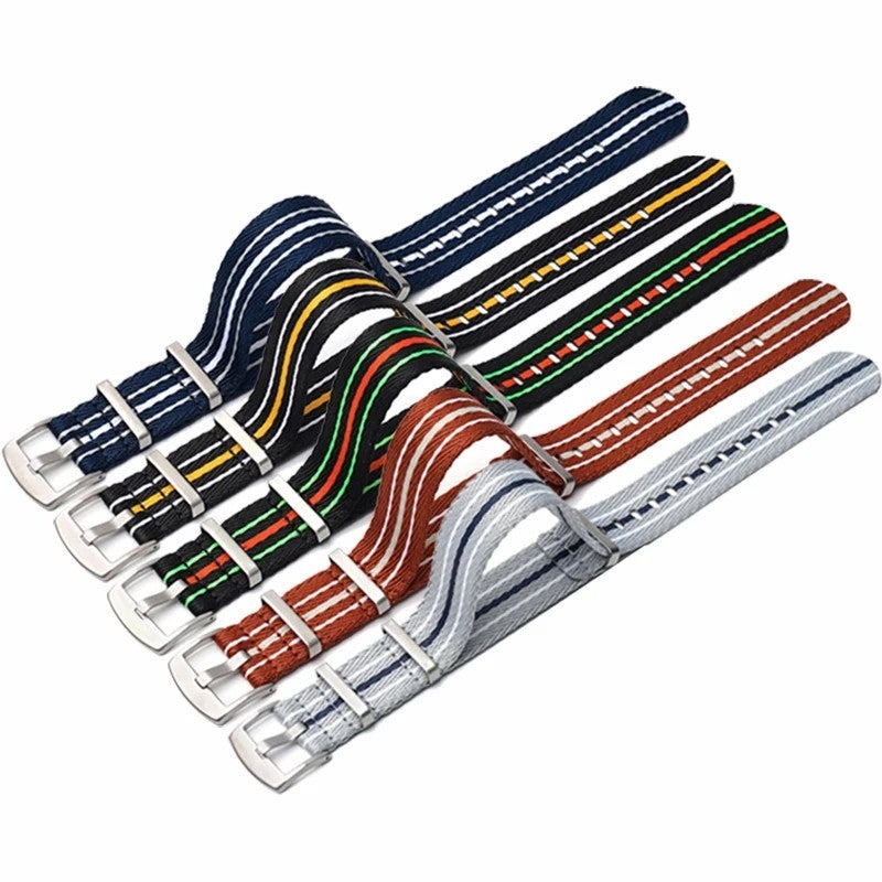 Bluejw Replace the Watch Strap with 20mm/22mm Recycled Nylon Fabric Woven Luminous Replacement Wrist Band for BL X SW Fifty Fathoms - Image 2