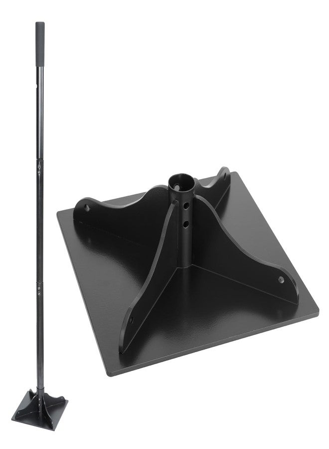 Acostop Heavy-Duty Steel Tamper, 8x8 Inch Hand Soil Tamper Garden Landscaping Tool for Ground & Gravel Leveling Dirt Compactor - Ergonomic Tamper Design, 48 Inches Total - Image 1