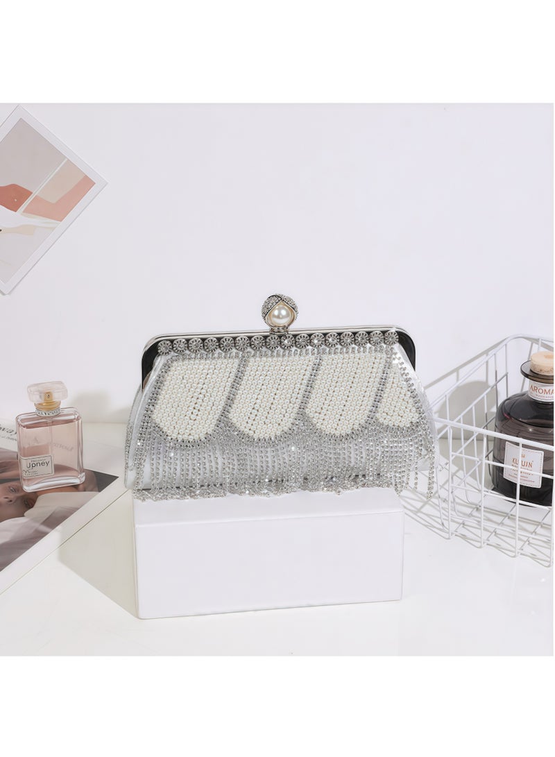 Tiokkss Elegant Fringe Evening Clutch for Women – Luxury Party Bag, Versatile Handheld Gala Purse​ - Image 2