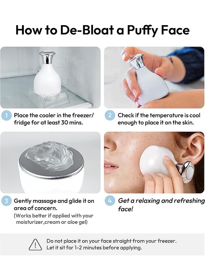 general Ice Roller for Face and Eye Facial Massage Tool, Cooling and Rolling Women Skin Care Cooling for Relaxing and Relieve Fine Lines and Wrinkles and Reduce Puffiness (White) - Image 4