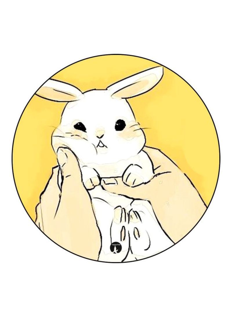 RKN A Bunny Printed Fridge Magnet  White/Yellow/Black - Image 2