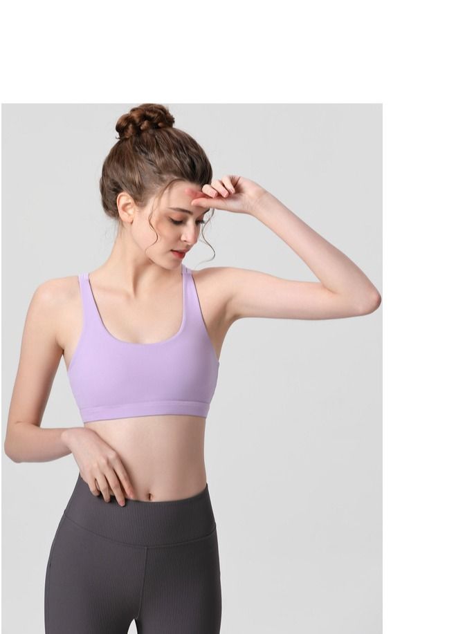 Loquat Yoga Sports Running Fitness Vest Purple 
