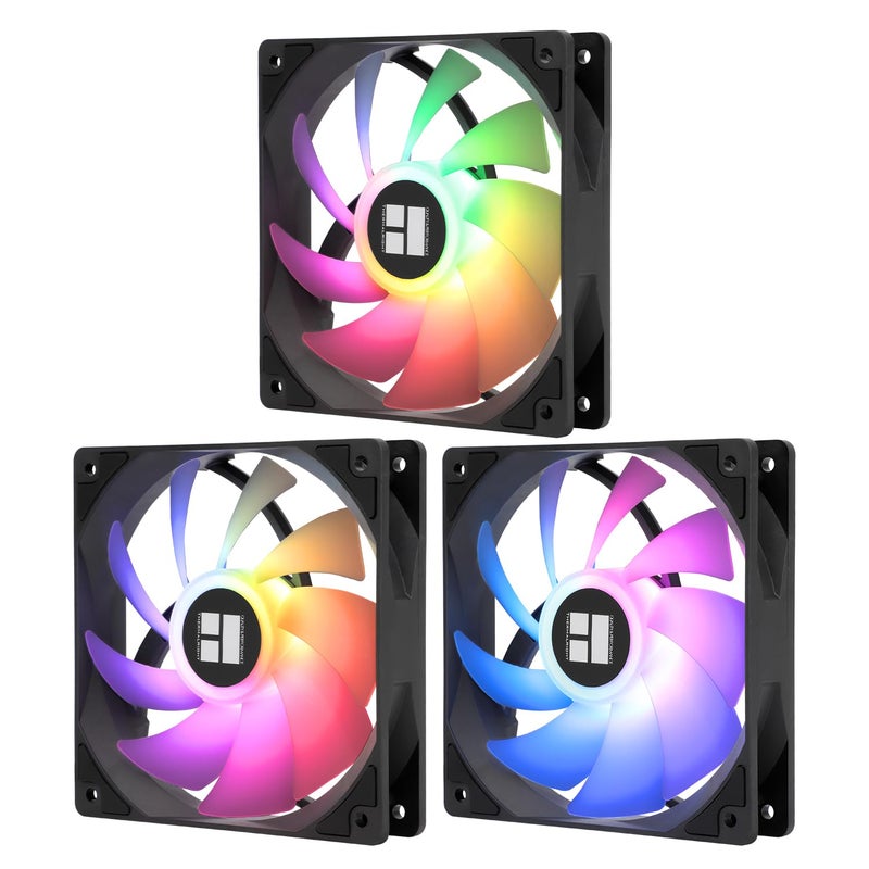 ثيرمالرايت مروحة تبريد علبة الكمبيوتر Thermalright TL-C12C-S X3 بحجم 120 مم مع إضاءة ARGB، مروحة كمبيوتر صامتة مع محمل S-FDB، تصل سرعتها إلى 1550 دورة في الدقيقة (3 قطع) - Image 1