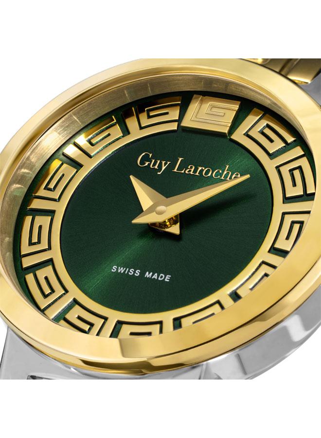 Guy Laroche Ariane 25mm Women's Swiss Quartz Watch with Green Dial & Two-tone Stainless Steel Bracelet - Image 3
