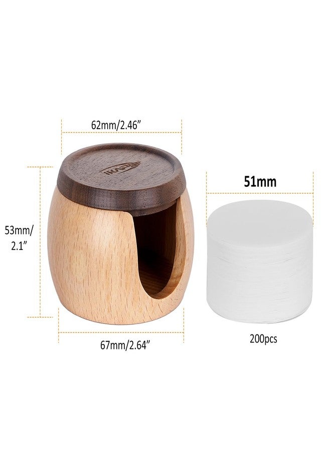 IKAPE Espresso Coffee Accessories, 200pcs 51mm Paper Filters, & a Wood Stand Base - Image 3