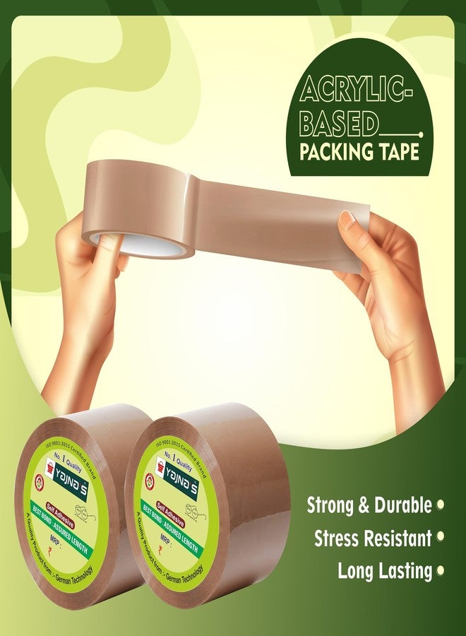 YAJNAS BOPP Packaging Tape | 48 mm x 65 Meter (2 Inch x 65 Meter) | Packing Tape Rolls, Heavy Duty Tape, Cello Tape for Packaging, Decorating & DIY- 50 Micron, Brown, Pack of 3 - Image 4