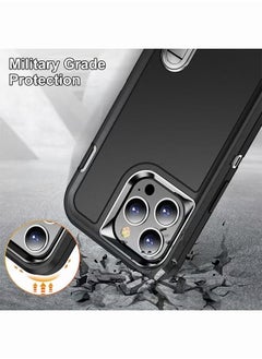 Generic 3 in 1 Kickstand Phone Case for iPhone 15 Pro Max  Grade Drop Protection Shockproof Heavy Duty Case with Screen Protector Cover  - Image 2