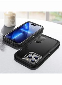 Generic 3 in 1 Kickstand Phone Case for iPhone 15 Pro Max  Grade Drop Protection Shockproof Heavy Duty Case with Screen Protector Cover  - Image 5