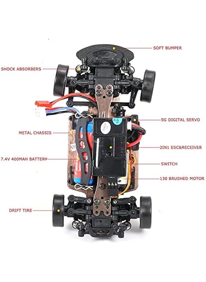 Generic - WLtoys K969 RC Car, 1:28 Scale 2.4GHz Remote Control Car, 4WD 30KM/H High Speed RC Racing Car, Drift Car for Kids and Adults - Image 1