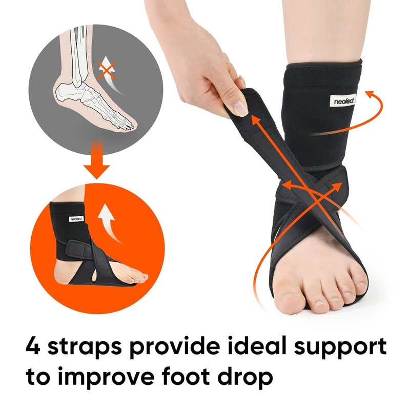 NEOFECT Drop Foot Brace - Adjustable AFO Ankle Brace for Walking & Stroke Recovery, Breathable Material for Ankle and Foot Support, Comfortable Design (Medium/Right) - Image 3