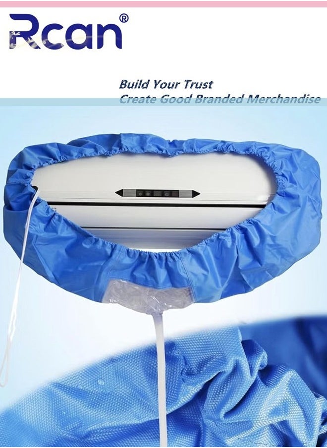 Rcan Split Air Conditioner Cleaning Cover, Air Waterproof Cover Bag, Wall Mounted AC Service Bag, Ac Cleaning Kit Large Size, Dust Washing Waterproof Bag with Hose  - Image 1