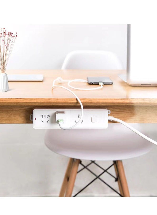 2 Pcs Self Adhesive Power Strip Holder Socket Organizer, Holder, Simplest Mount For Board, Remote Control Stored In The Kitchen, Home And Office - Image 4