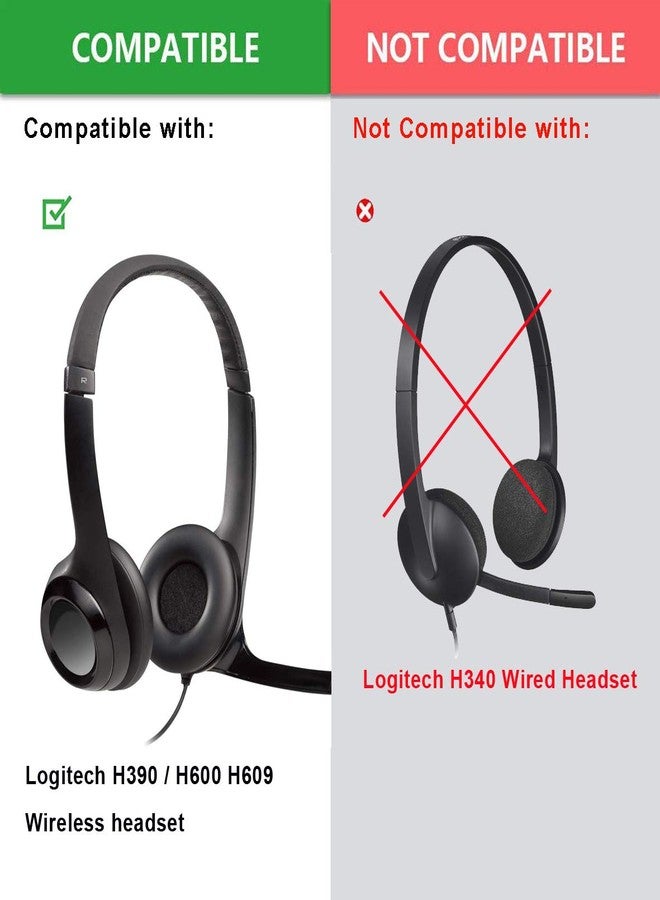 defean H390 H600 Ear Pads Foam Replacement Ear Cushion Pillow Compatible with Logitech H390 / H600 H609 Wireless Headphone - Image 2