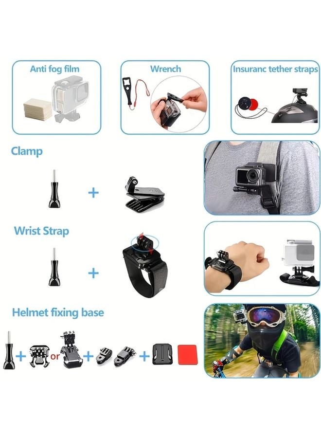 طقم إكسسوارات كاميرا أكشن متكامل للرياضات المتعددة لهيرو دي جاي آي أوسمو أكشن - Image 4