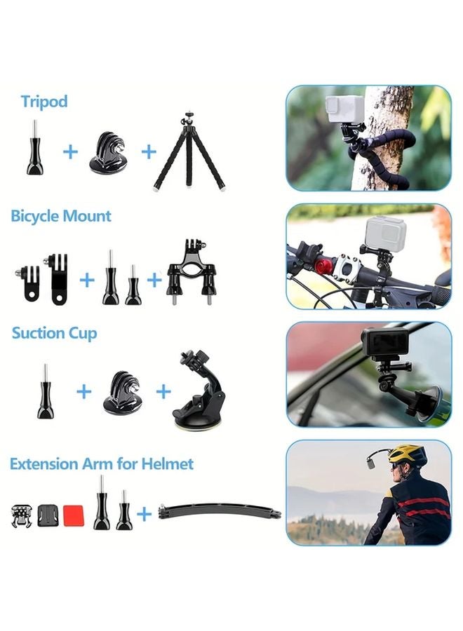 طقم إكسسوارات كاميرا أكشن متكامل للرياضات المتعددة لهيرو دي جاي آي أوسمو أكشن - Image 5