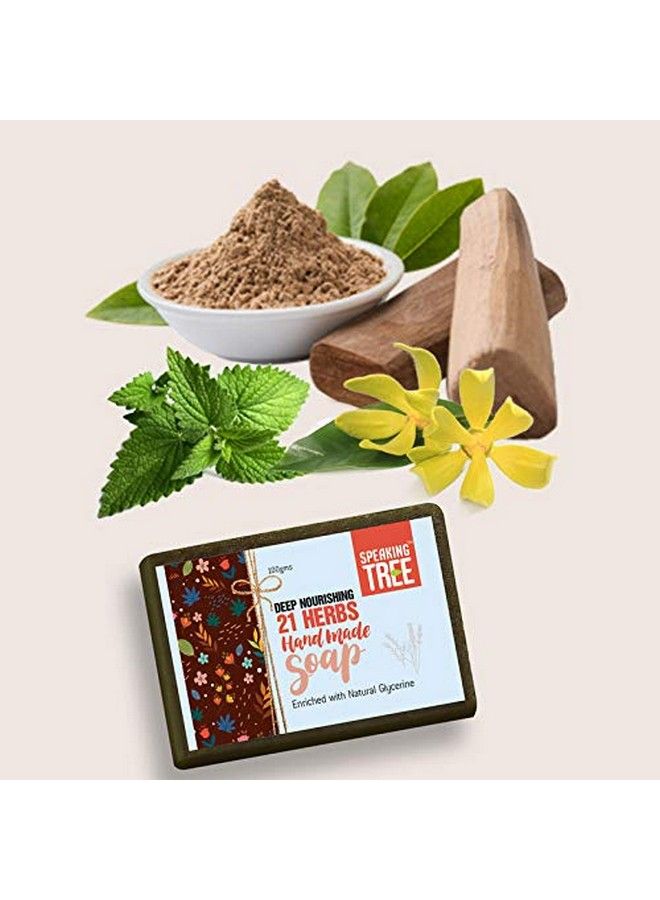 Speaking Tree Deep Nourishing 21 Herbs Handmade Soap 100 Gms (Pack Of 3) - Image 5