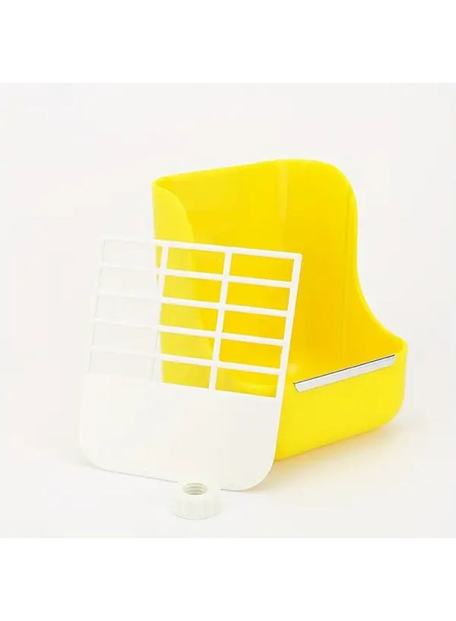 White 2 In 1 Slow Feed Hay Feeder For Rabbits Guinea Pigs Chinchillas Cage Mountable - Image 4