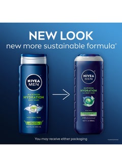 NIVEA MEN NIVEA MEN Maximum Hydration Body Wash with Aloe Vera, Long-Lasting Hydrating Body Wash for Men, 3 Pack of 16.9 Fl Oz Bottles  - Image 2