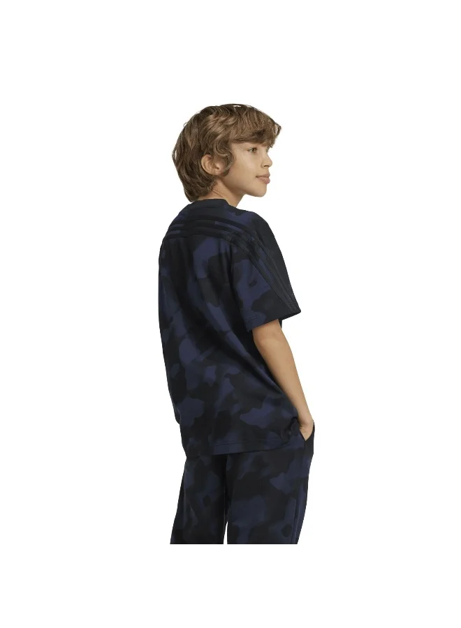 Adidas adidas J Fi Aop T Black Training T-Shirts 7-8Y