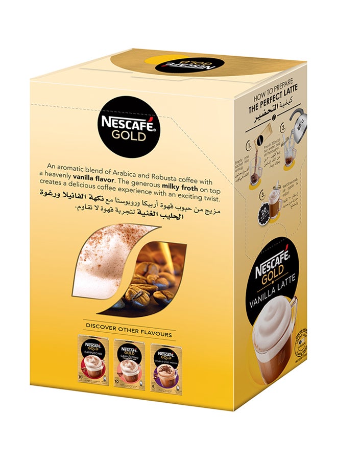 Nescafe Gold Vanilla Latte Coffee Mix 18.5grams - Image 2