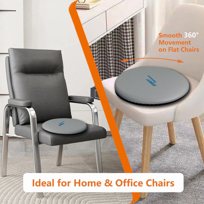 Sojoy iGelComfort Deluxe Gel Swivel Seat Cushion with Supportive Memory Foam 360 Degrees Rotating Seat Cushion for Home,Stool Chair,Officeï¼Œ13.5 Inches in Diameter,Dark Gray - Image 5