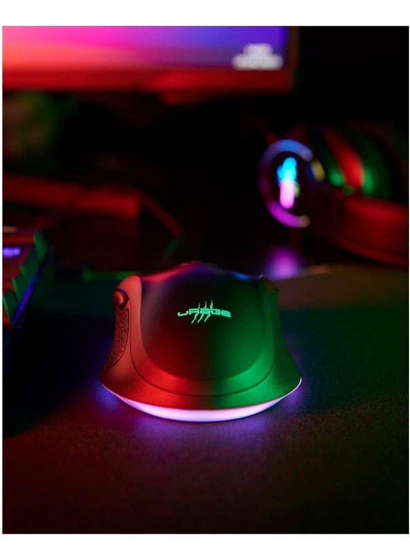 uRage | Gaming Mouse Reaper 340 Wired Mouse with 7 Programmable Buttons Up to 8000 DPI Super Light 77g Weight RGB Lighting Gaming Software (Black) - Image 5