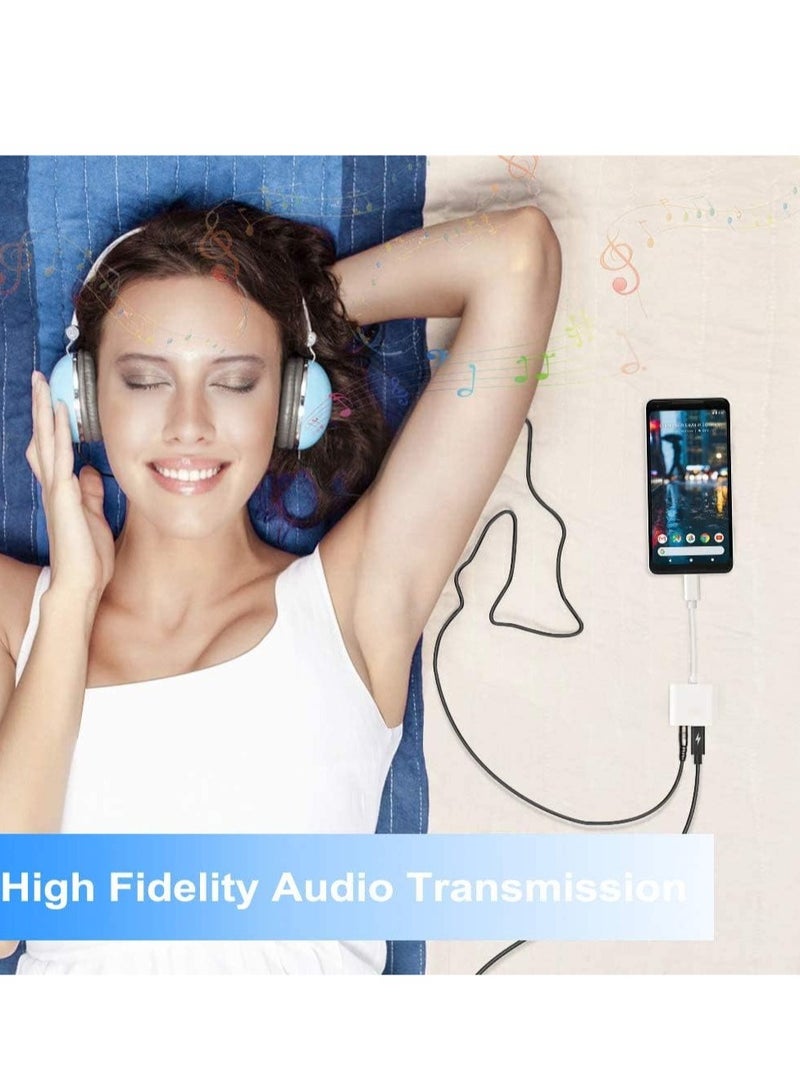 ELTRAZONE USB C to 3.5mm Headphone and Charger Adapter,2 in 1 USB C to Aux Audio Jack with PD 60W Fast Charging Dongle Fit with Galaxy S22 Ultra/S21 Ultra/S20/S20+ Ultra, - Image 4