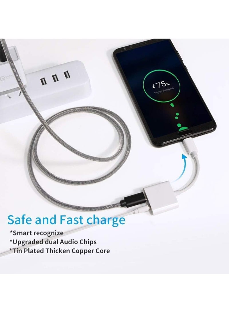 ELTRAZONE USB C to 3.5mm Headphone and Charger Adapter,2 in 1 USB C to Aux Audio Jack with PD 60W Fast Charging Dongle Fit with Galaxy S22 Ultra/S21 Ultra/S20/S20+ Ultra, - Image 3