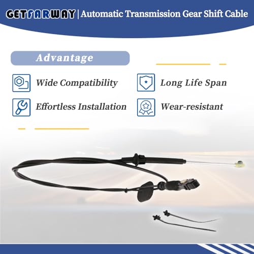 Getfarway كابل نقل الحركة الأوتوماتيكي Getfarway 15037353 متوافق مع شيفروليه C1500 C2500 C3500 وجي إم سي يوكون - Image 4