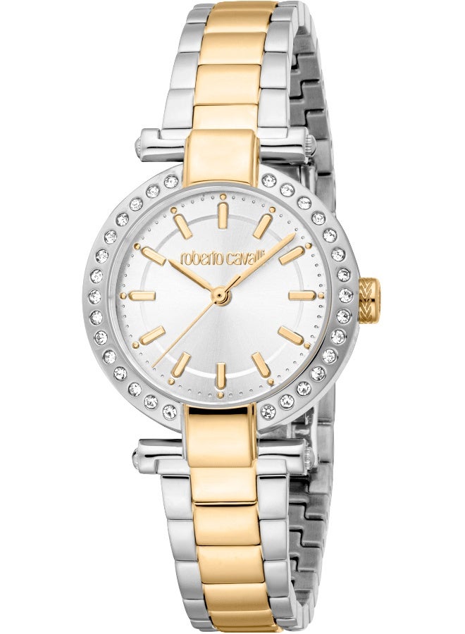 roberto cavalli روبرتو كافالي RC5L121M0085 - ساعة كوارتز نسائية من الفولاذ المقاوم للصدأ 3 عقارب - Image 1