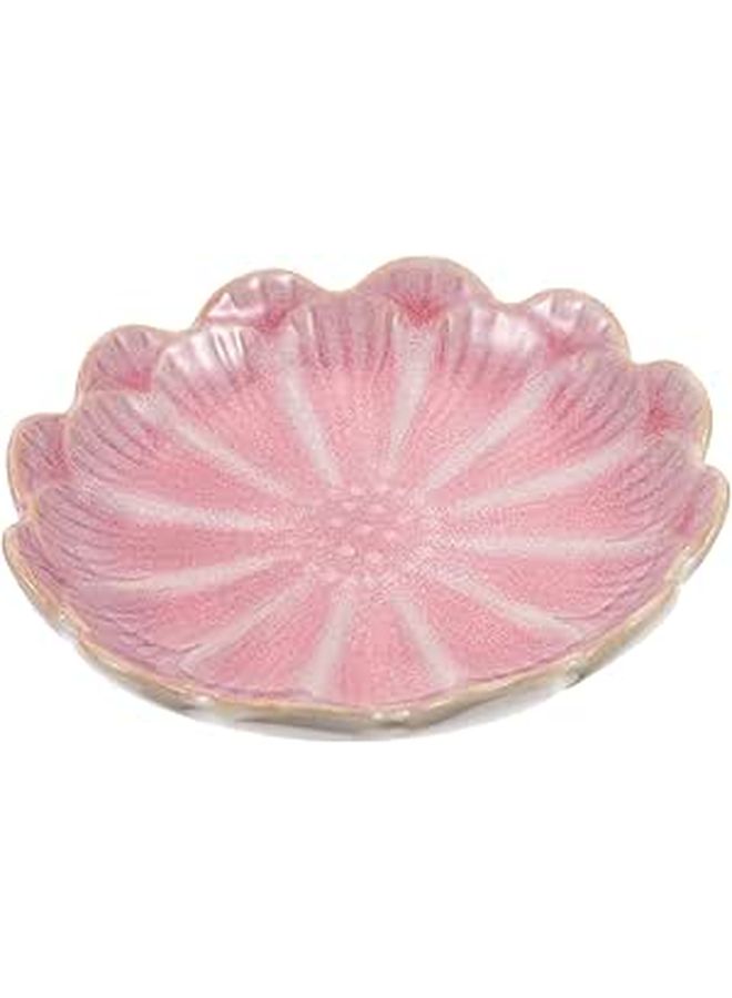 Elegant Ceramic Seasoning Plate Petal Design For Snacks Desserts Home Restaurant - Image 1
