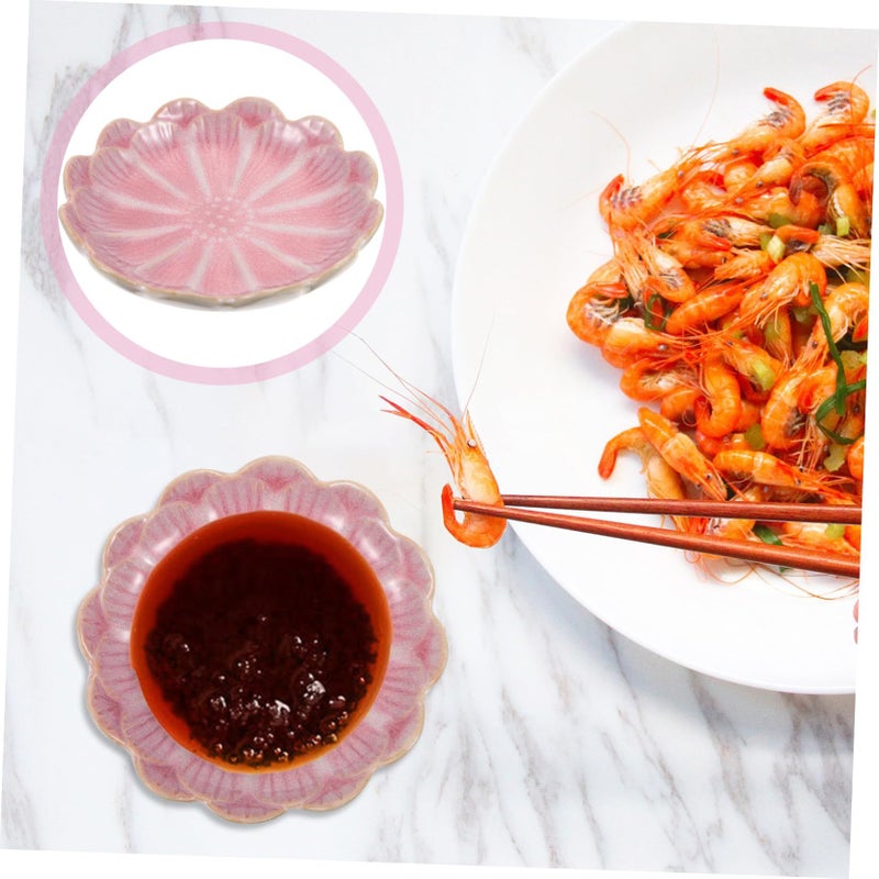 Elegant Ceramic Seasoning Plate Petal Design For Snacks Desserts Home Restaurant - Image 4