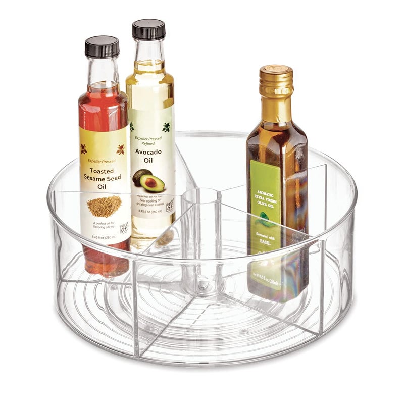 iDesign Recycled Plastic Lazy Susan Turntable Organizer Pantry Bathroom General Storage and More The Linus Collection 115 Clear - Image 1
