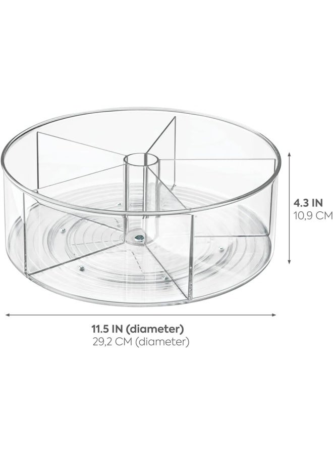 iDesign Recycled Plastic Lazy Susan Turntable Organizer Pantry Bathroom General Storage and More The Linus Collection 115 Clear - Image 2