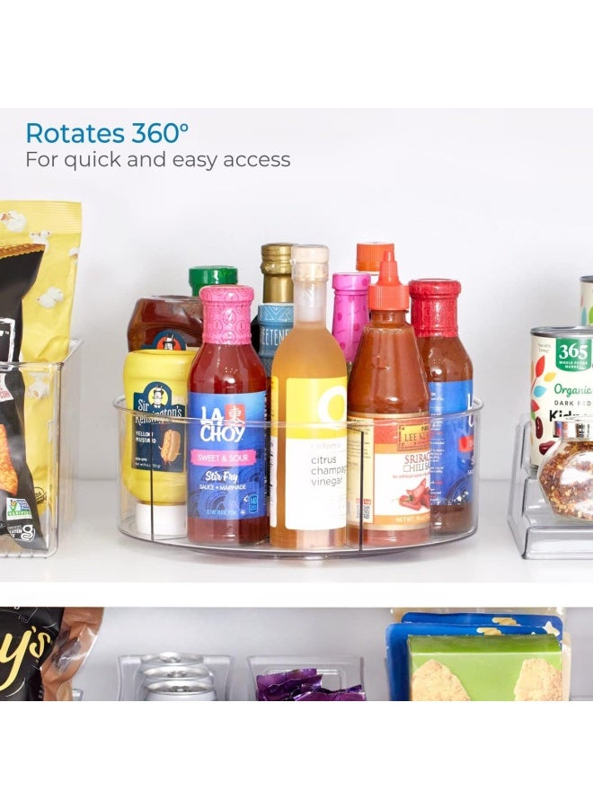 iDesign Recycled Plastic Lazy Susan Turntable Organizer Pantry Bathroom General Storage and More The Linus Collection 115 Clear - Image 3