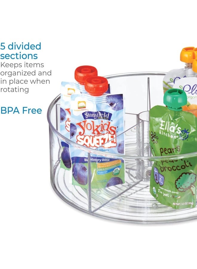 iDesign Recycled Plastic Lazy Susan Turntable Organizer Pantry Bathroom General Storage and More The Linus Collection 115 Clear - Image 4