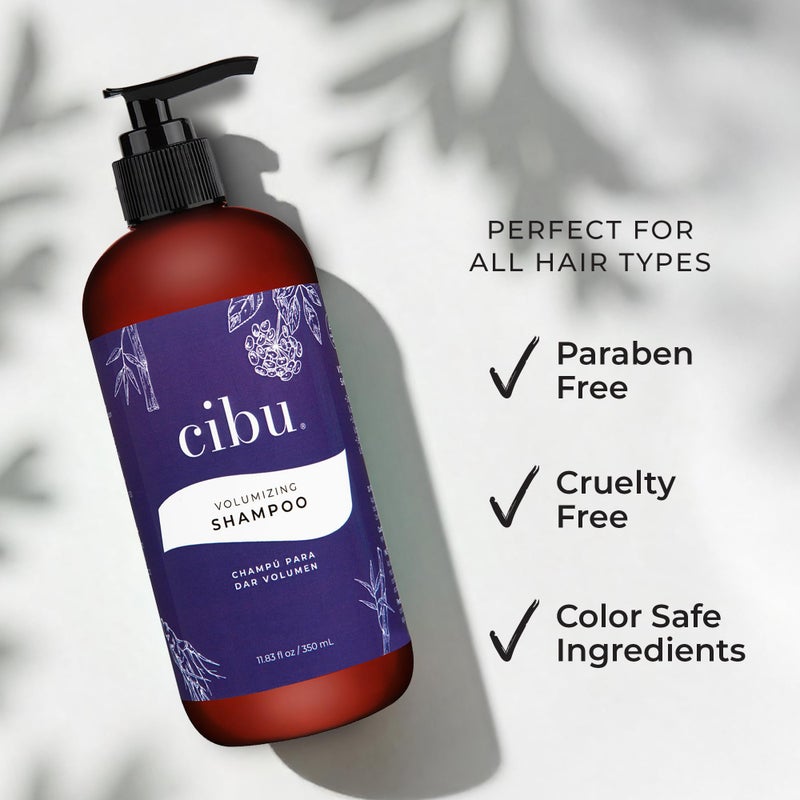 CIBU Volumizing Shampoo for Fine Thin Hair - Hair Thickening Shampoo for Women and Men - Anti Breakage and Nutrient Rich - 11.83oz - Image 3