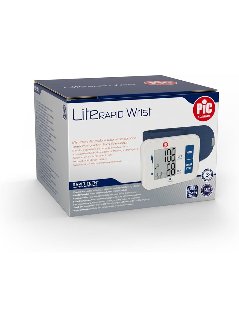 بيك سولوشن جهاز قياس ضغط الدم للمعصم PIC LiteRapid مع ضمان لمدة 3 سنوات - Image 2