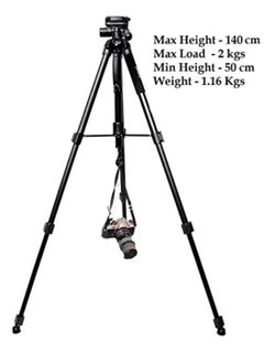 Jmary Jmary 2234 Professional Aluminium Alloy Tripod Stand - 3-Way Swivel Pan Head  - Image 4