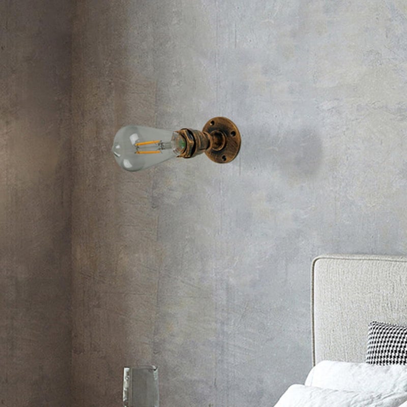 Vintage Industrial Wall Lamp Retro Wall Mounted Sconce with Rust Iron Pipe Finish for Bedroom and Mirror No Bulb Included - Image 5