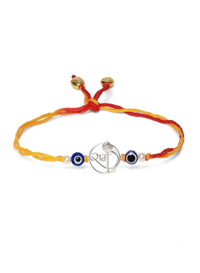 ISHIN Stacked Thread Bracelet with Center Detail