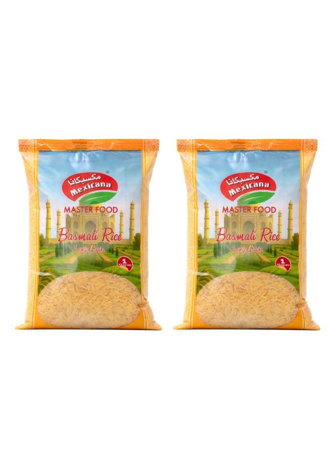 Basmati Rice - 1kg x 2 Bags (2kg Total