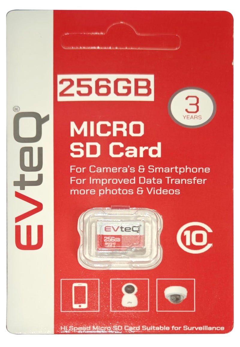 EvteQ microSDXC Memory Card | UHS-3 | 100MB/s Read & 60MB/s Write Speed | High-Performance Data Transfer | Low Power Consumption | 4K Video Recording (256GB) - Image 2