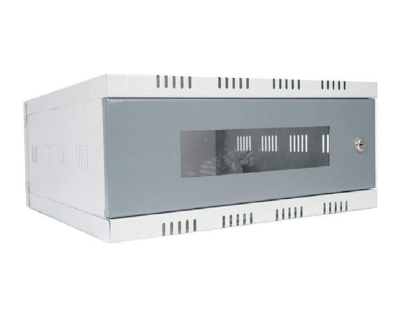 Sanmark Sanmark 2U CCTV DVR RackServerNVRNetwork Protector Rack Transparent Glass Door with 3 Power Socket Plug Cabinet Box Metal 2U Size40cm X 40cm X 15cm - Image 1