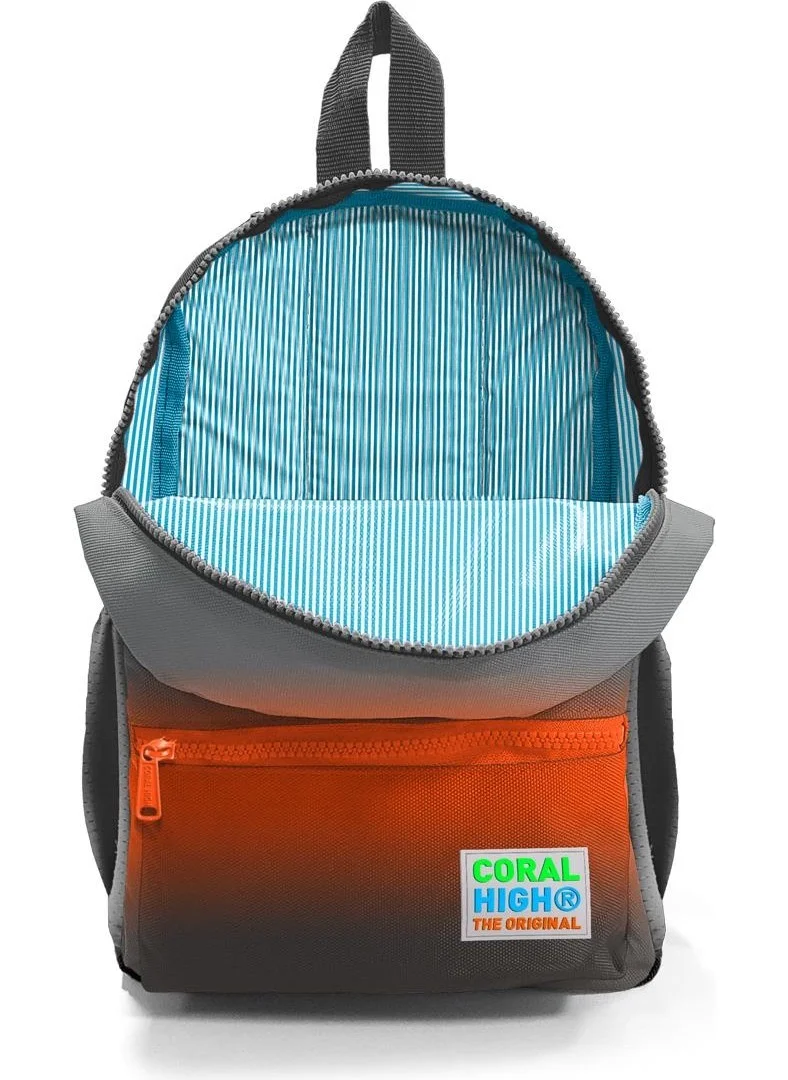 كورال هاي Mini Yuva Backpack Gray Orange Color Transition Two Compartments 23548