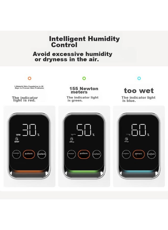 Supor Mist-free Humidifier For Bedroom, Baby, Pregnant Women, Cold Steam Evaporation Air Humidifier, Purification, Intelligent Constant Humidity, Antibacterial, Home Desktop Humidifier Ehtn-06e - Image 5