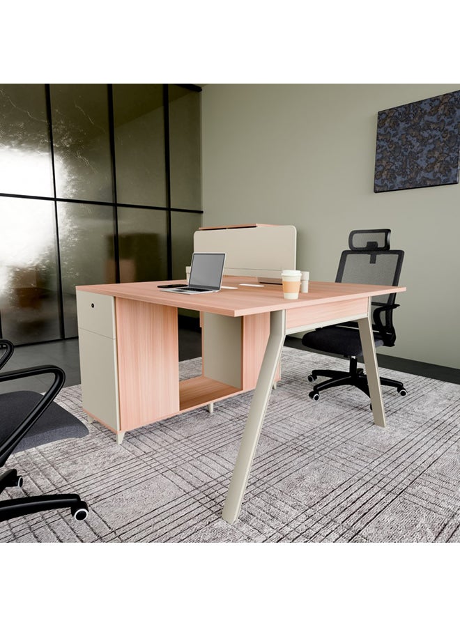 NEO FRONT FURNITURE Single Office Table with Drawer – 1200×600×750mm Compact Workstation Desk with Full MDF Leg Support, Executive Desk for One Person (XS-Y-Z12)  - Image 2