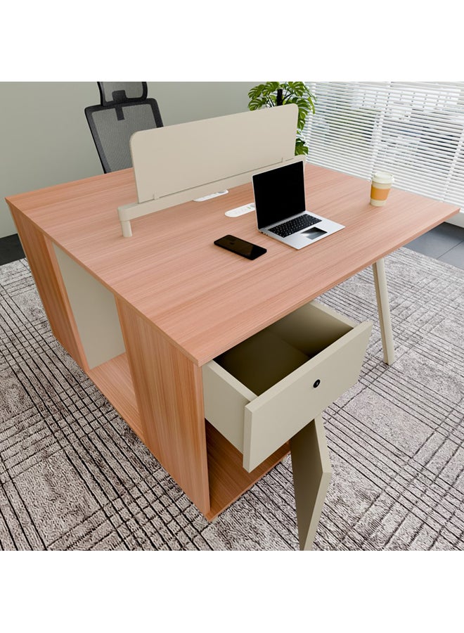 NEO FRONT FURNITURE Single Office Table with Drawer – 1200×600×750mm Compact Workstation Desk with Full MDF Leg Support, Executive Desk for One Person (XS-Y-Z12)  - Image 5