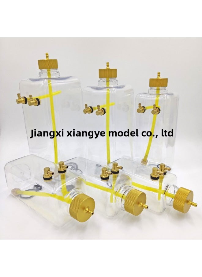 Direct Sale Model Aircraft Transparent Fuel Tank Model Aircraft Anti-gasoline Methanol Universal Oil Pot CNC Aluminum Alloy Cover-Color:Transparent Oil Tank 260ml Double Nozzle  - Image 3