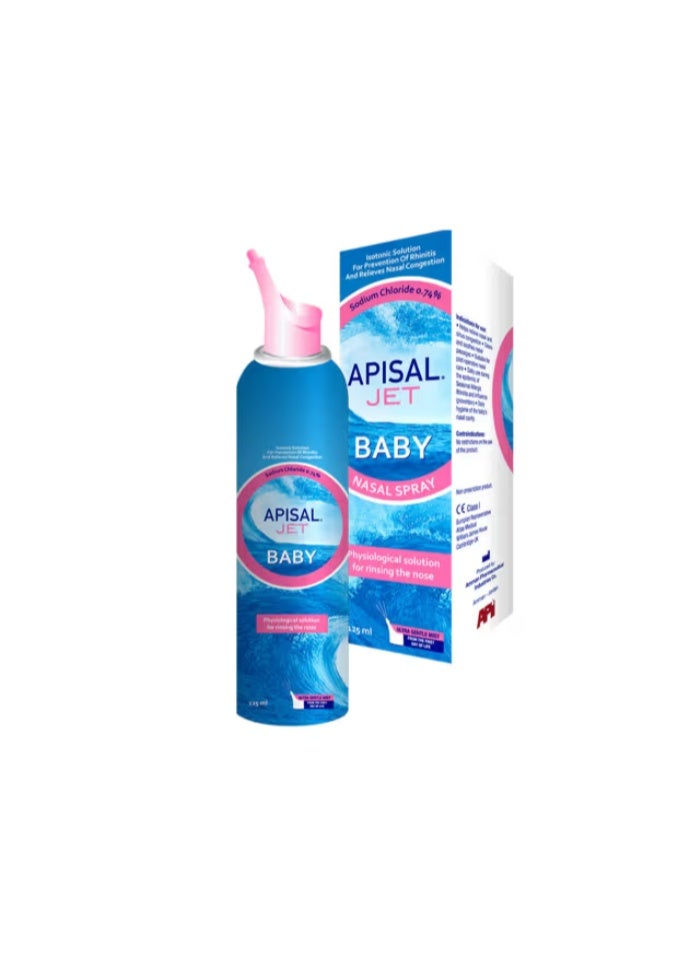 APISAL BABY JET Nasal Spray, Isotonic Saline Solution, 125ml - Image 2